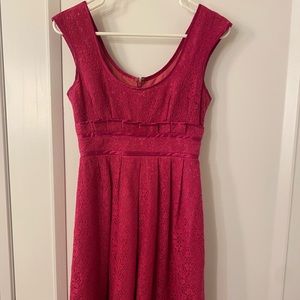 Pink lace layover Nanette Lepore Dress. Mid thigh length